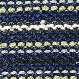 Navy Horizontal-Stripe Chunky Knit, Poly-Viscose — texture