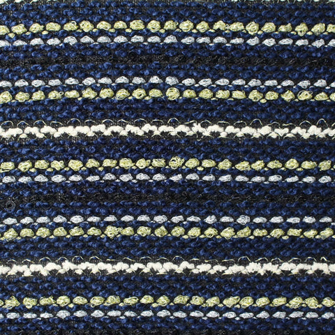Navy Horizontal-Stripe Chunky Knit, Poly-Viscose