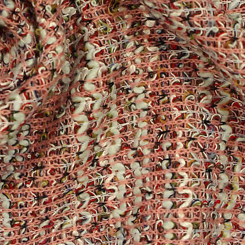 Pink Marl Interlock Knit, Polyester, 258 gsm