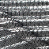 White Horizontal-Stripe Knit, Poly-Viscose — texture