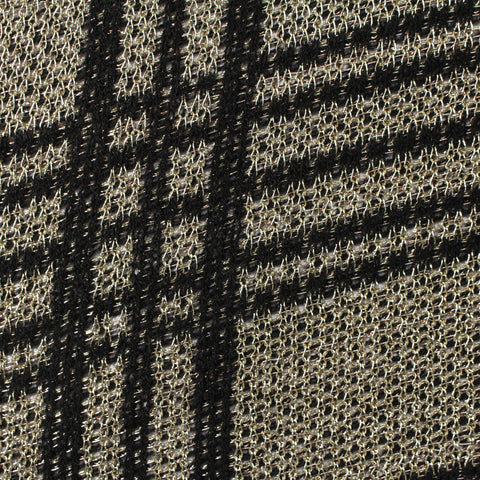 Gold Check Chunky Knit, Poly-Metallic