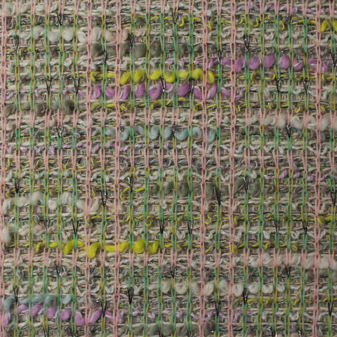 Pastel Pink Textured Chunky Knit, Poly-Cotton