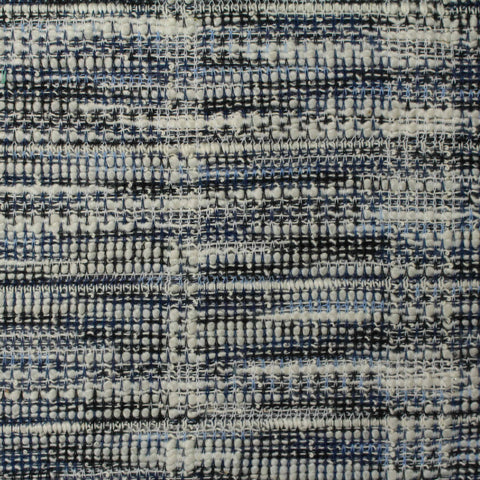 Heathered Blue Marl Chunky Knit, Poly-Cotton