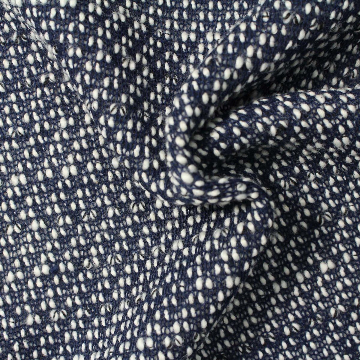 Dark Blue Marl Chunky Knit, Cotton-Poly, 366 gsm