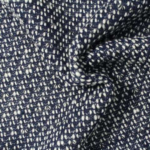 Dark Blue Marl Chunky Knit, Cotton-Poly, 366 gsm