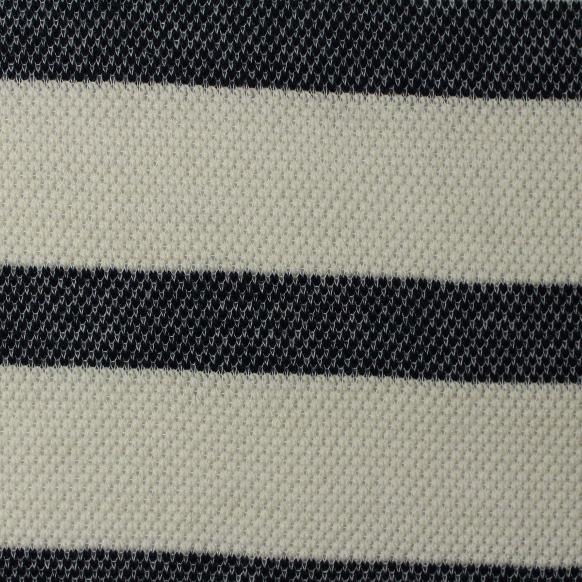 Black Stripes Chunky Knit, Cotton-Poly