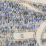 Blue Abstract Chunky Knit, Viscose-Poly — texture