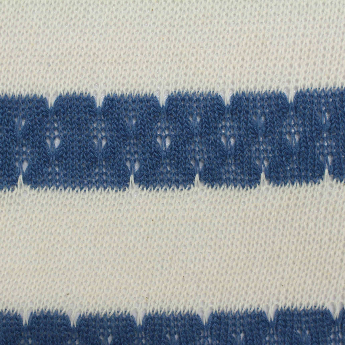 Blue Horizontal-Stripe Jersey Knit, Polyester, 218 gsm