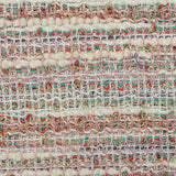 White Horizontal-Stripe Jacquard, Poly-Cotton — texture