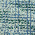 Blue Plaid Chunky Knit, Polyester, 340 gsm