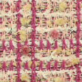 Pink Plaid Chunky Knit, Poly-Cotton — texture