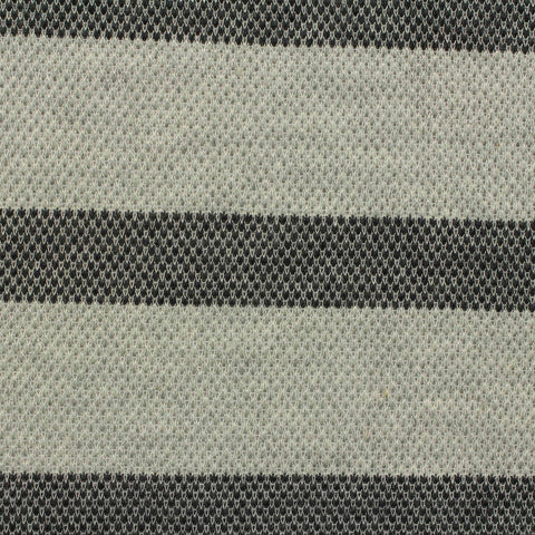 Black Horizontal-Stripe Chunky Knit, Cotton-Poly
