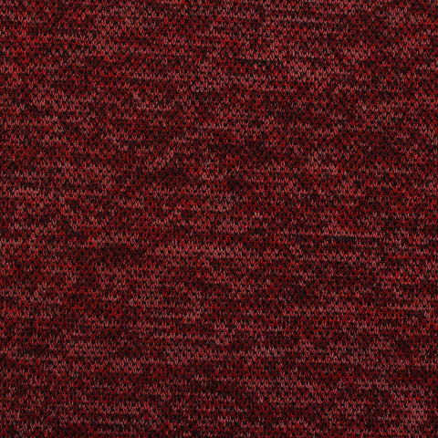 Red Marl Rib Knit, Polyester, 260 gsm