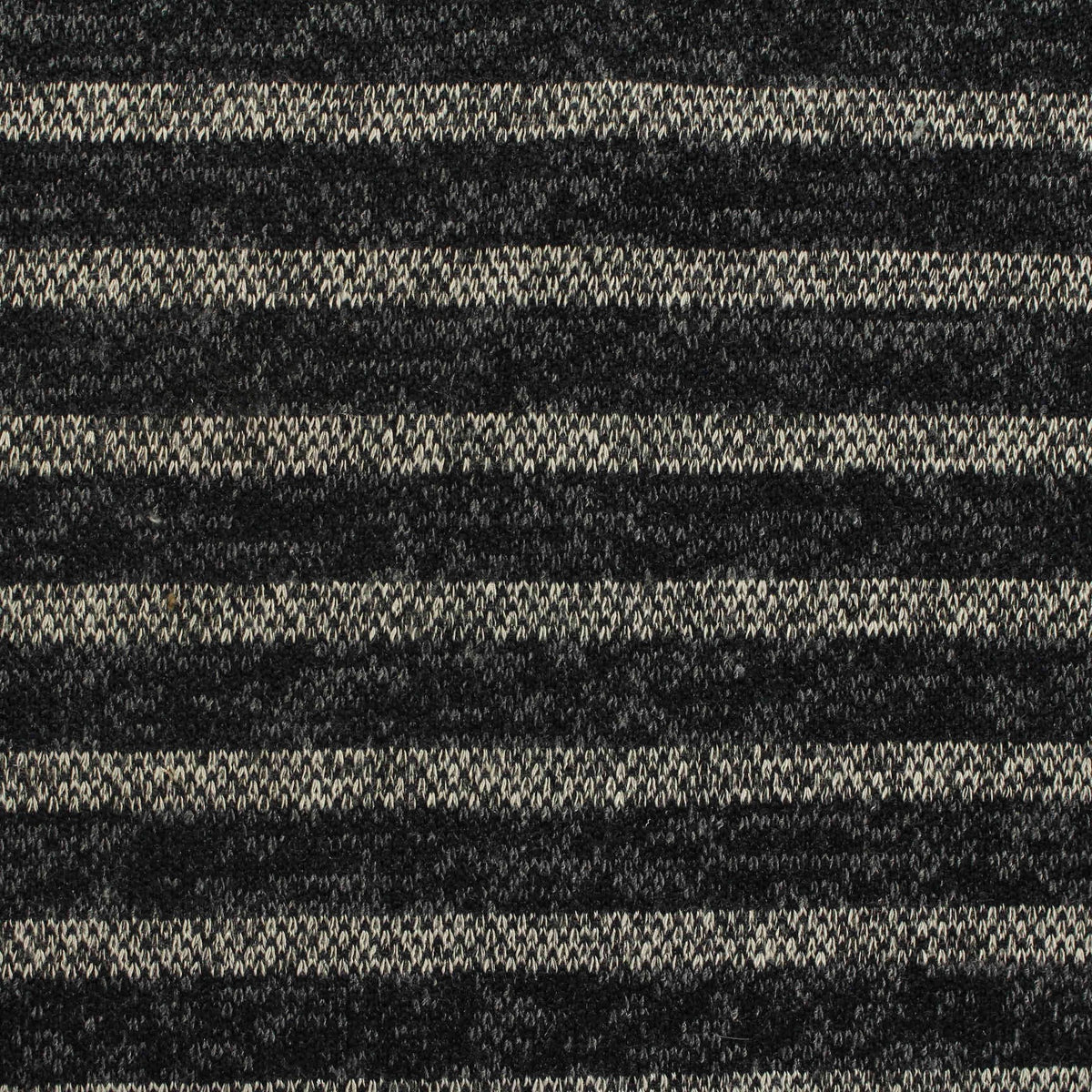 Dark Grey Horizontal-Stripe Rib Knit, Poly-Viscose, 260 gsm