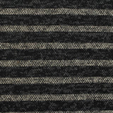 Dark Grey Horizontal-Stripe Rib Knit, Poly-Viscose