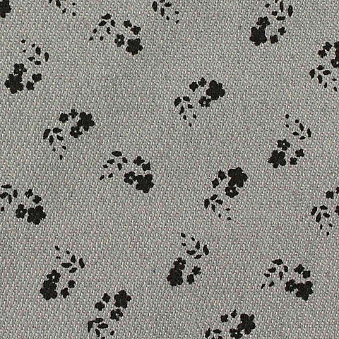 Black Floral Twill, Cotton-Poly
