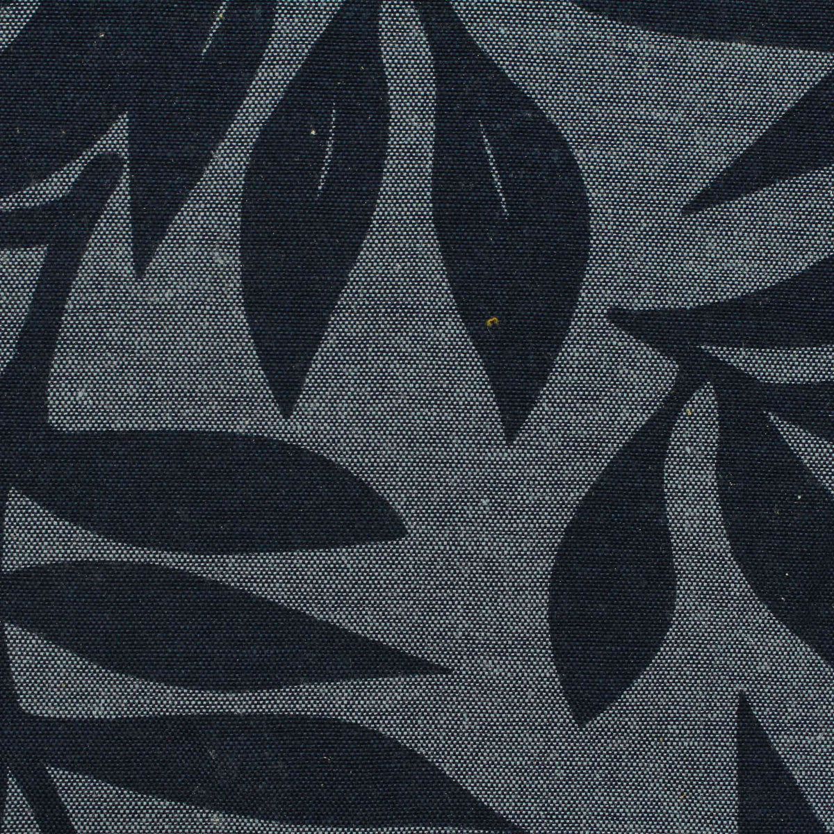 Navy Leaf Oxford, Cotton-Poly