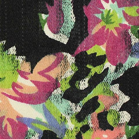 Pink Bold-Floral Canvas, Poly-Cotton