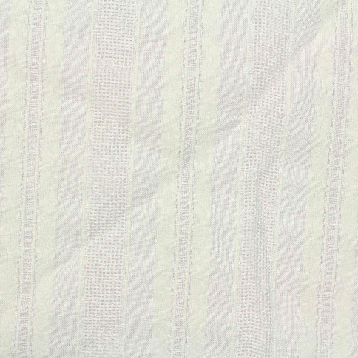 Off-White Vertical-Stripe Jacquard, Cotton-Viscose