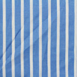 Blue Vertical-Stripe Poplin, Cotton