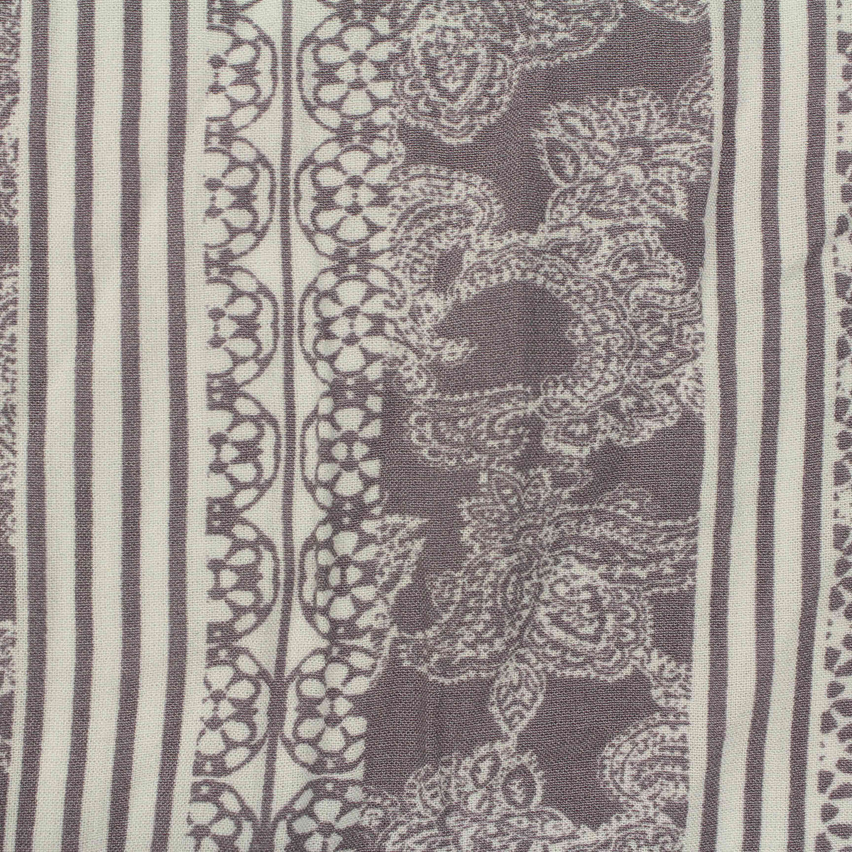 Cream Vertical-Stripe Woven, Viscose