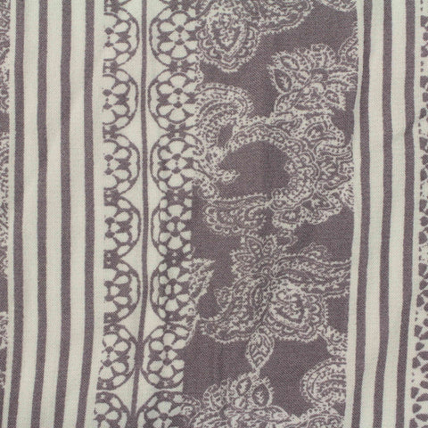 Cream Vertical-Stripe Woven, Viscose