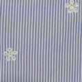 Blue Vertical-Stripe Lace, Polyester