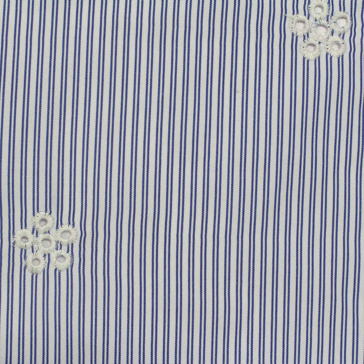Blue Vertical-Stripe Lace, Polyester