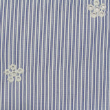 Blue Vertical-Stripe Lace, Polyester