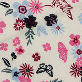 Pink Floral Woven, Viscose — texture