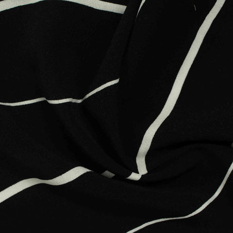 Black Stripes Woven, Viscose