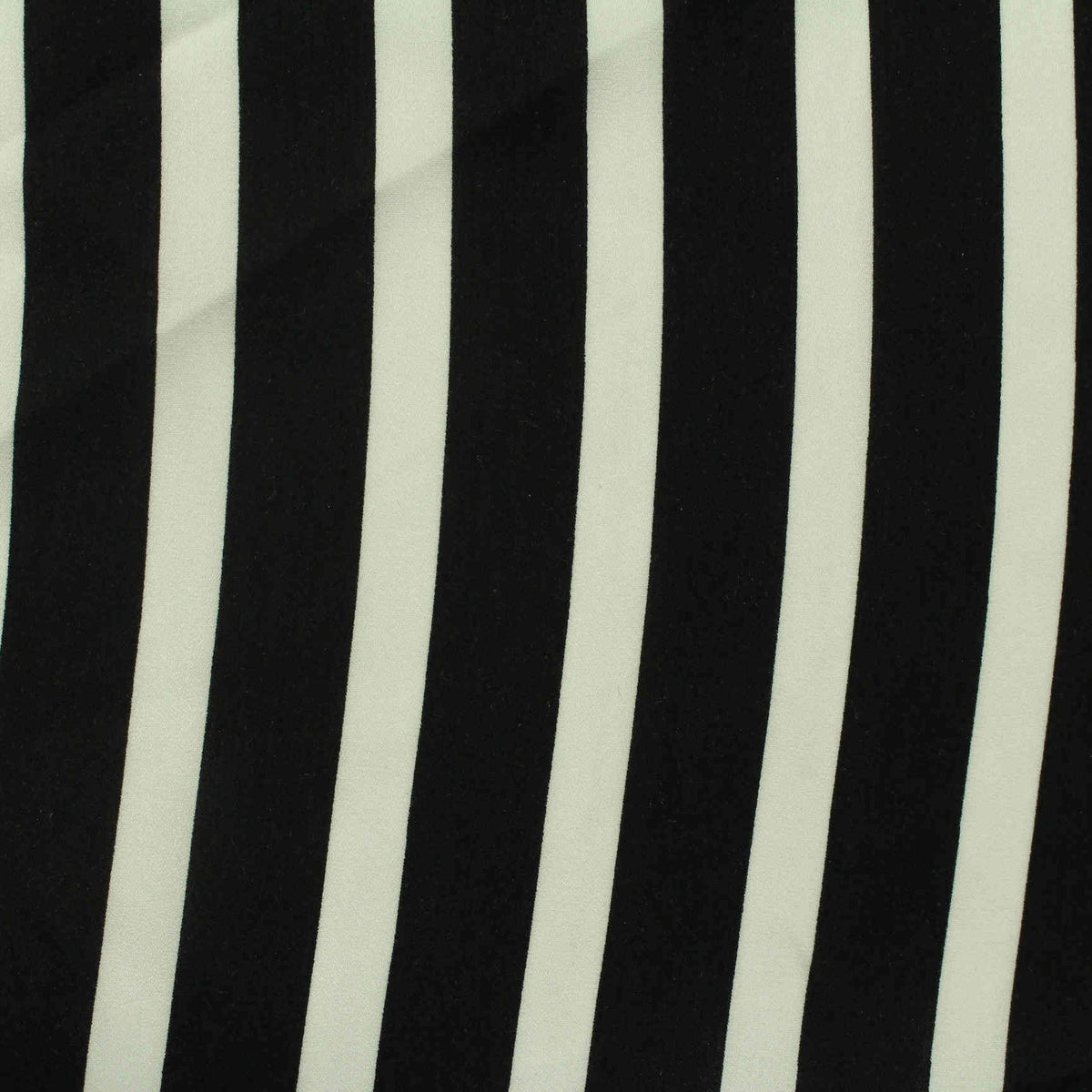 Black Vertical-Stripe Chiffon, Polyester, 100 gsm