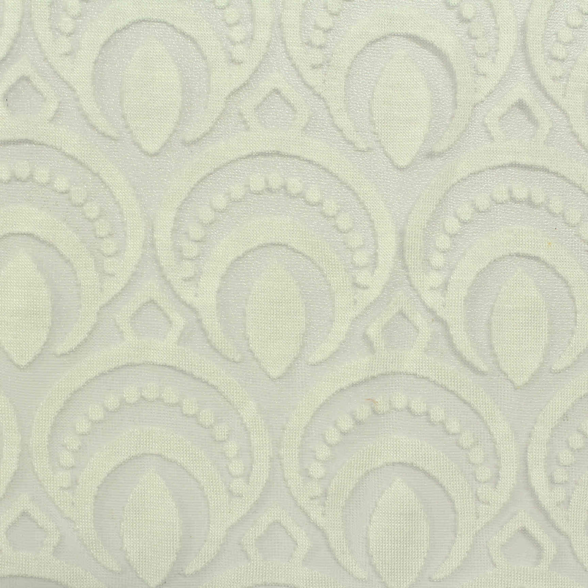 Cream Tone-on-Tone Jacquard, Poly-Cotton, 105 gsm