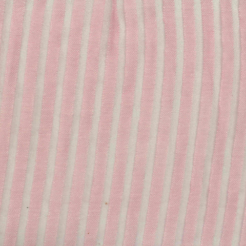 Pink Vertical-Stripe Knit, Cotton-Poly