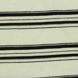 Black Horizontal-Stripe Jacquard, Poly-Viscose