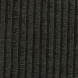 Dark Grey Vertical-Stripe Rib Knit, Viscose