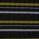 Black Horizontal-Stripe Rib Knit, Poly-Viscose