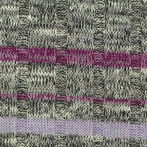 Grey Marl Rib Knit, Poly-Viscose, 190 gsm