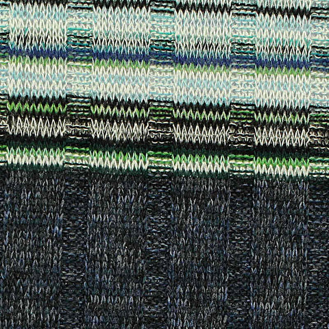 Dark Blue Horizontal-Stripe Rib Knit, Poly-Viscose, 190 gsm, 160 cm
