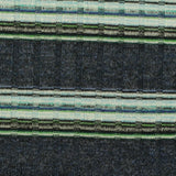 Dark Blue Horizontal-Stripe Rib Knit, Poly-Viscose