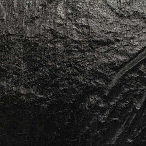 100% Nylon Plissé Fabric, 146 cm — Black, ref EF-203882