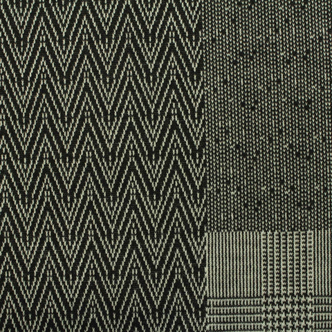 Black Chevron Jacquard, Polyester, 270 gsm
