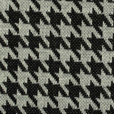 Black Houndstooth Jacquard, Polyester — texture