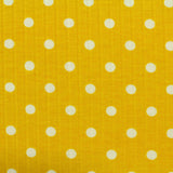 Yellow Polka-Dot Rib Knit, Poly-Viscose