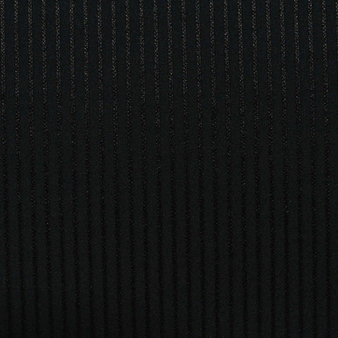 Black Vertical-Stripe Knit, Polyester, 226 gsm