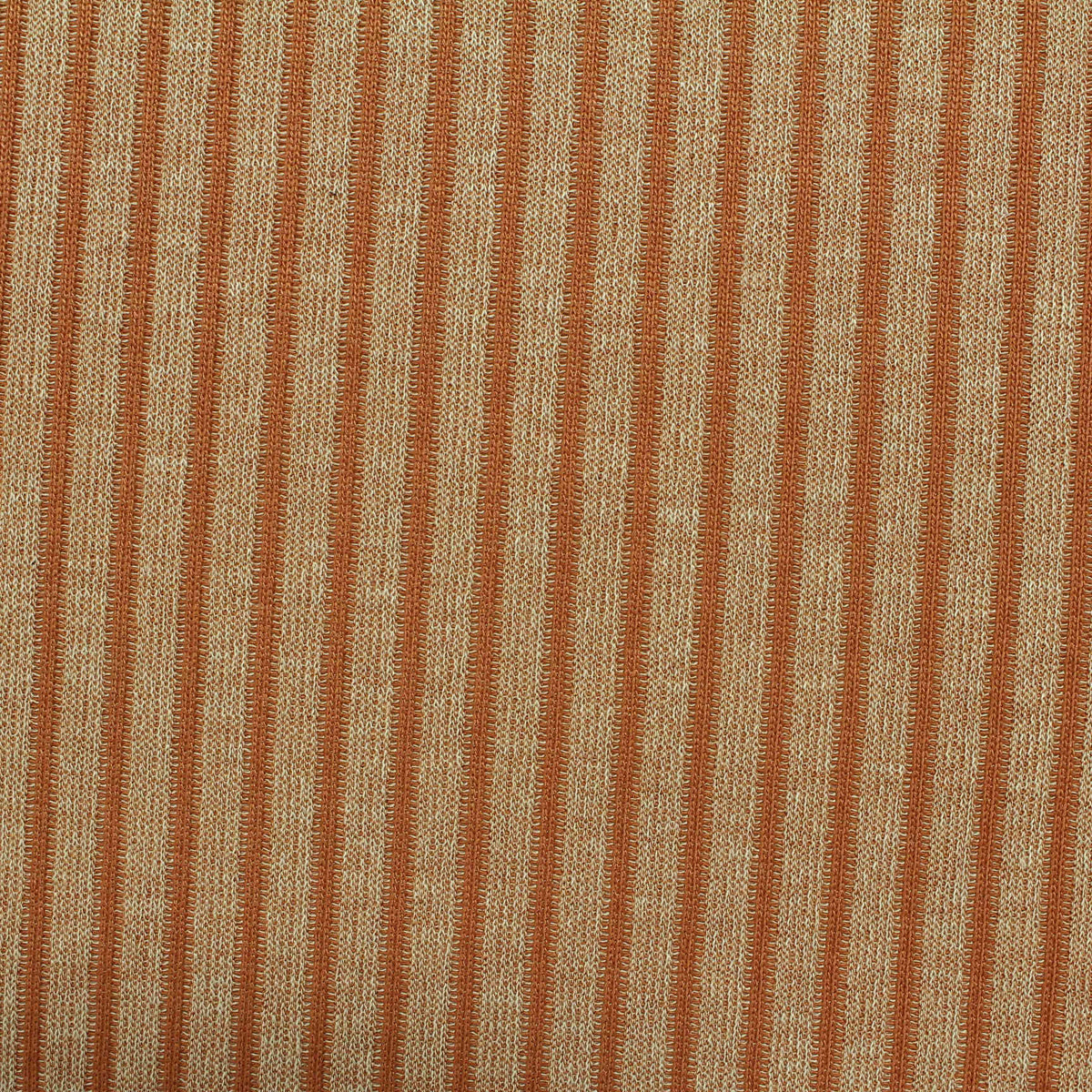 Orange-Brown Stripes Jacquard, Poly-Viscose