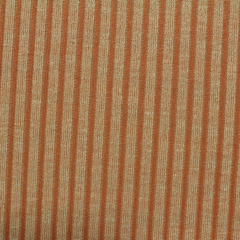 Orange-Brown Stripes Jacquard, Poly-Viscose