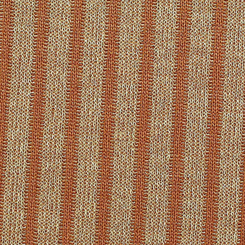 Orange-Brown Stripes Jacquard, Poly-Viscose