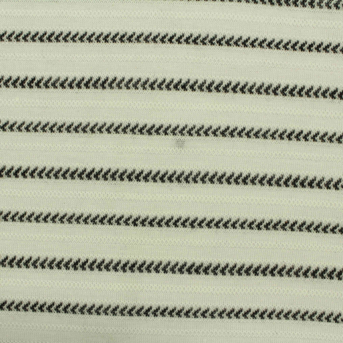 Black Horizontal-Stripe Knit, Polyester, 134 gsm