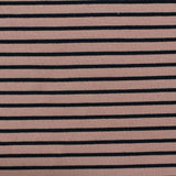Black Stripes Jersey Knit, Poly-Viscose